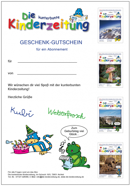 Geschenk-Abo zum Geburtstag